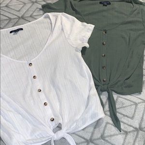 ⭐️ BUNDLE ⭐️ AE tie-front shirts